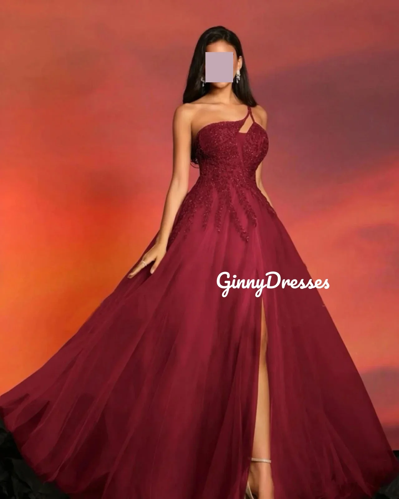 Personalizar vestidos de baile a linha de um ombro até o chão vestidos de noite de luxo beadings zíper até sem mangas vestidos de fiesta