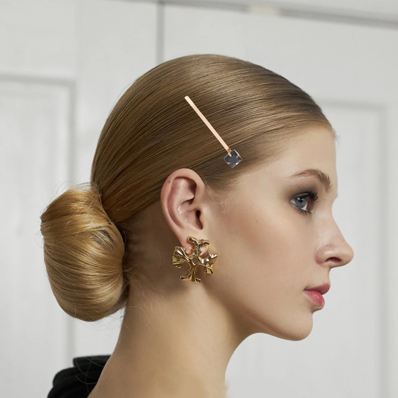 

5 pcs Alloy Drill Hair Clips Golden Retro Barrettes For Women Girls Elegant Styling Tools Fashion Hair Accessories