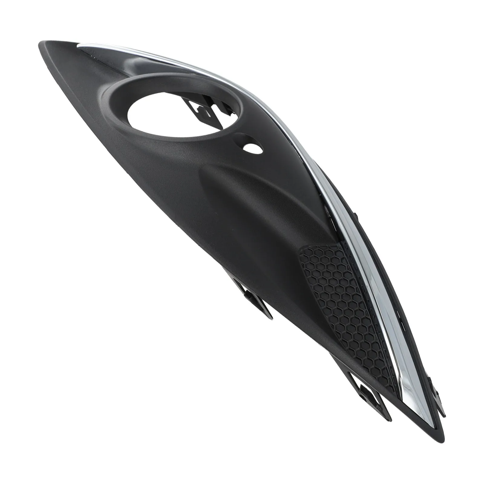 Black Fog Light Grill Cover Direct Installation Made Of ABS Material Non-deformed Structure For Vauxhall Corsa D