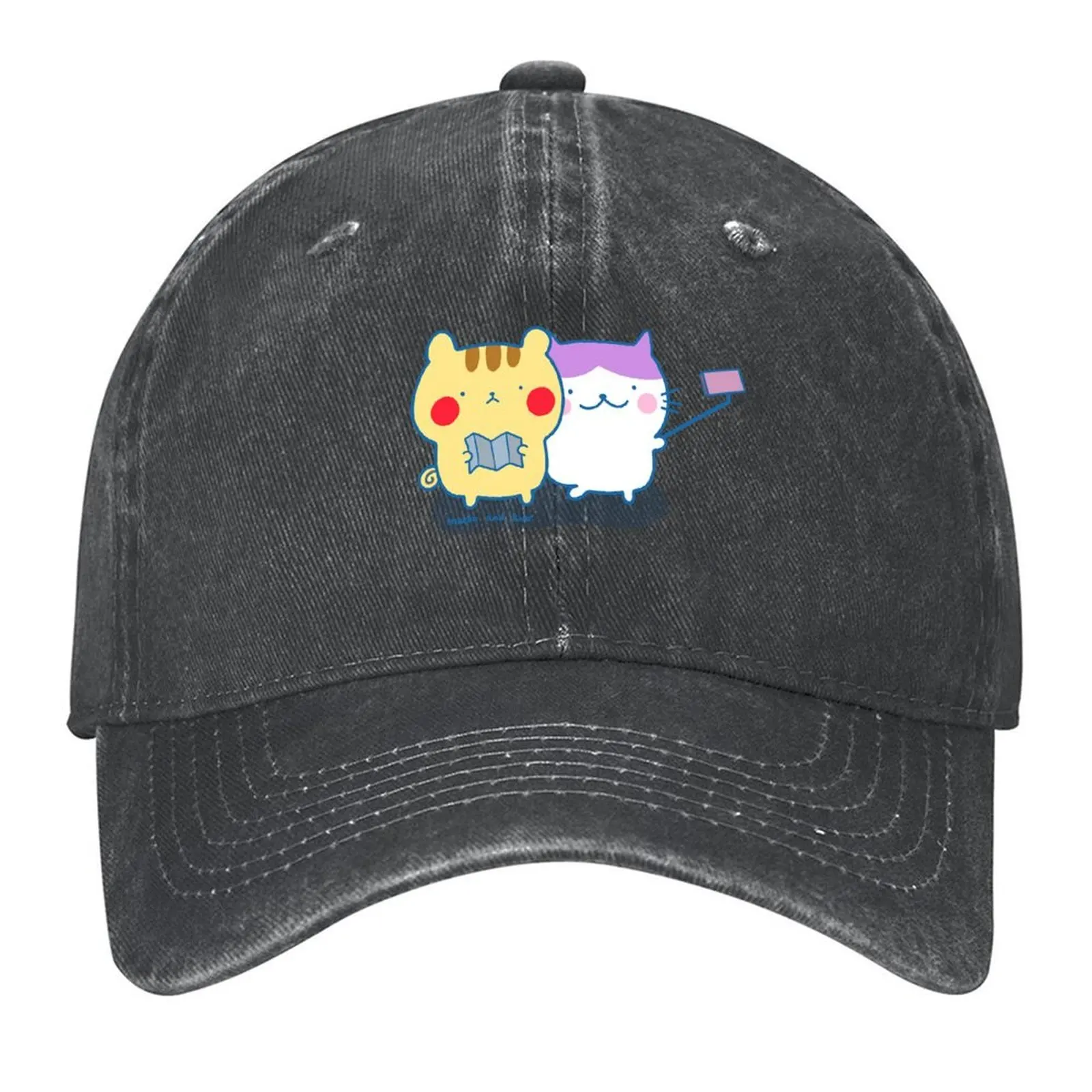 

travel @Maeko and River Baseball Cap summer hat Big Size Hat Anime Hat Rugby Women's Beach Visor Men's