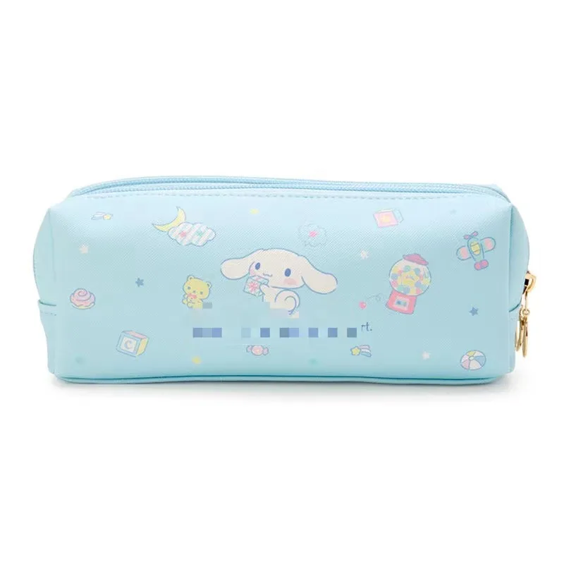 Kawaii Sanrios Cinnamonroll Kuromi Cartoon double layer Pencil Case Travel Storage Bag Zipper coin purse Stationary Gift