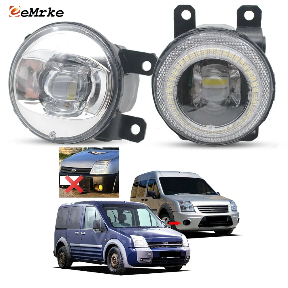 Update 30W Led Fog Lights for Ford Tourneo / Transit Connect I Facelift 2008 2009 10-2013 or Car DRL Halo Angel Eyes Day Lamp