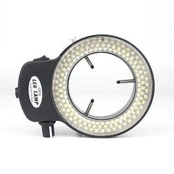 Adjustable 144 LED Microscope Ring Light illuminator Lamp For Industry Stereo Trinocular Microscope Video Magnifier 110V 220V