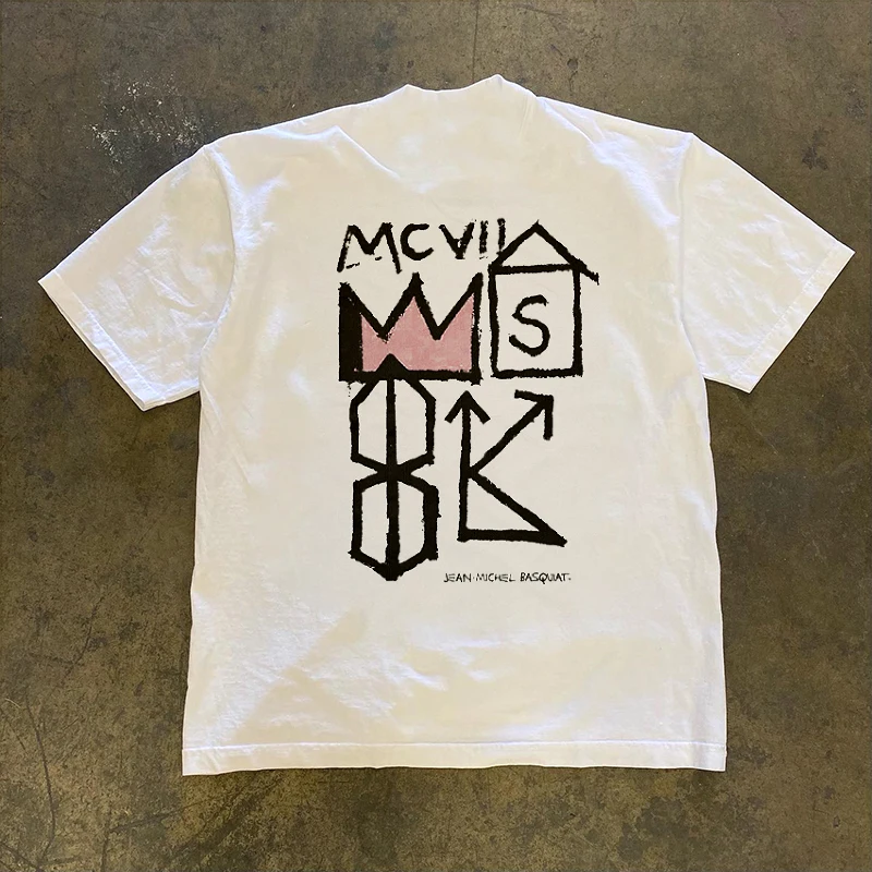 

Американская ретро-футболка оверсайз с надписью, унисекс, свободный крой, с коротким рукавом, универсальный топ в стиле Ins, мужская и женская одежда