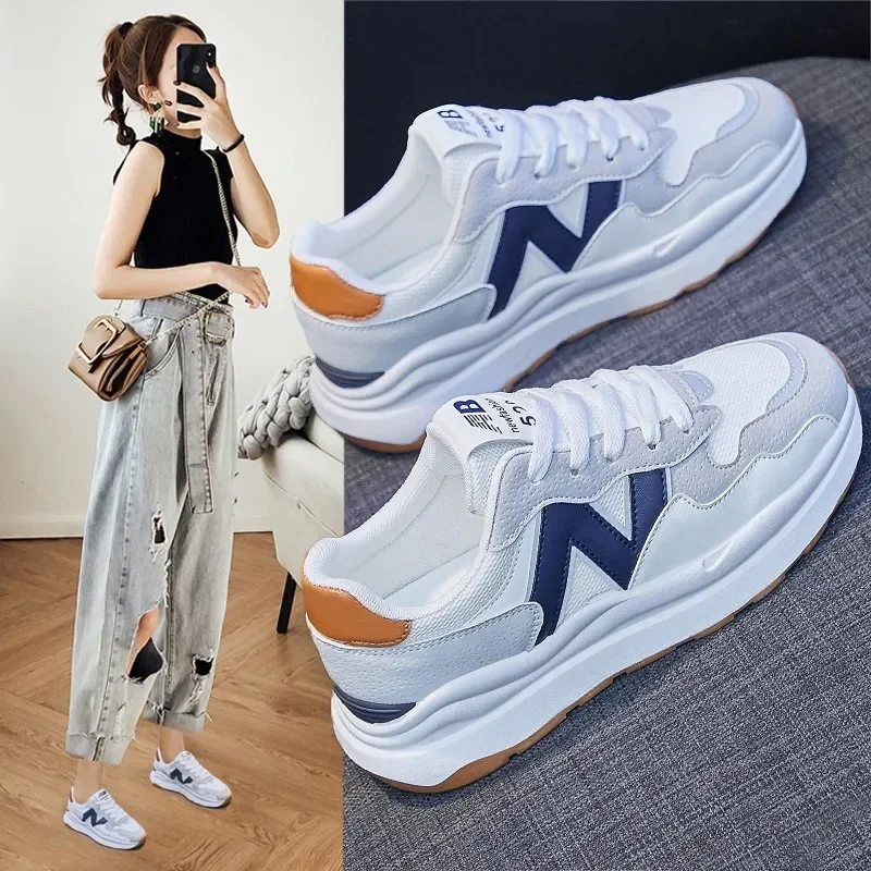 2024 New Women's Casual Shoes Women Breathable Fashion Vulcanize Woman Sneakers Sport Walking Running Platform Flats Shoes