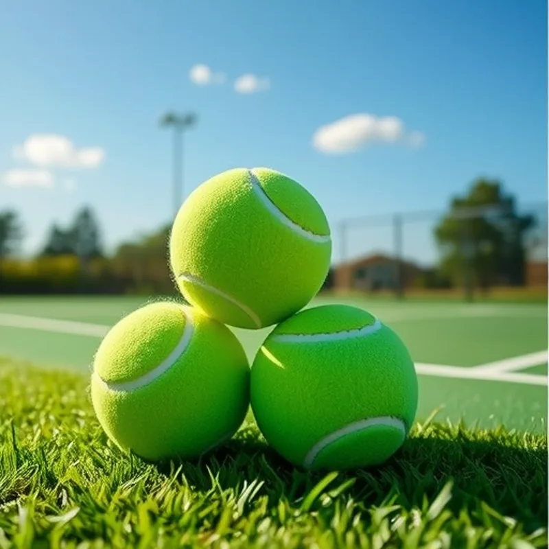 

Zoco Green Highly Resilient Durable Training Tennis Balls 3 Pcs Wool Rubber Practice Tennis Balls Children Adult Pet Fun Ball