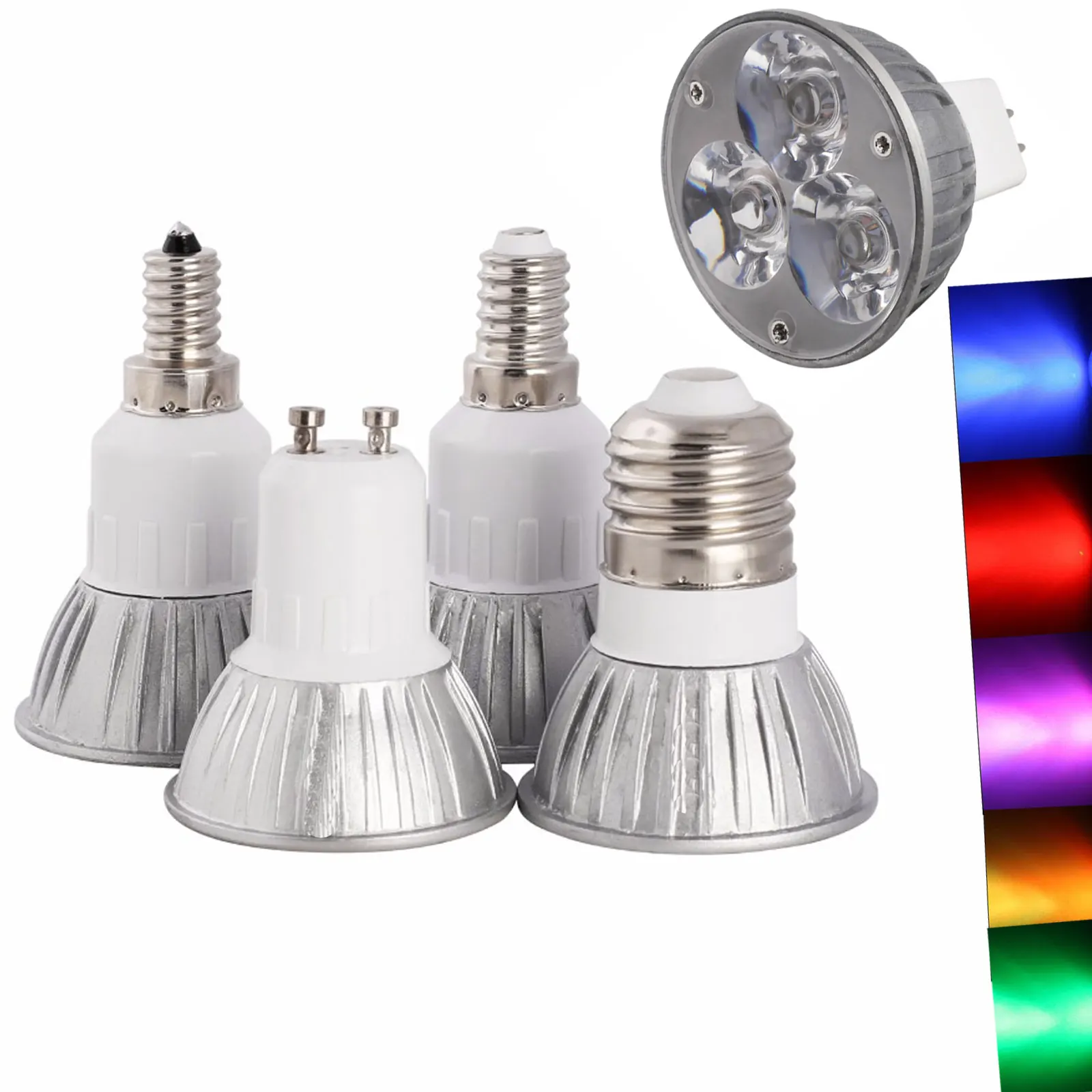 

3W LED Bulb GU10 E27 E14 E12 B15 B22 GU5.3 LED Dimmable Spotlight Light Bulb Chandeliers Replace 30W Halogen Lamp AC 110V 220V