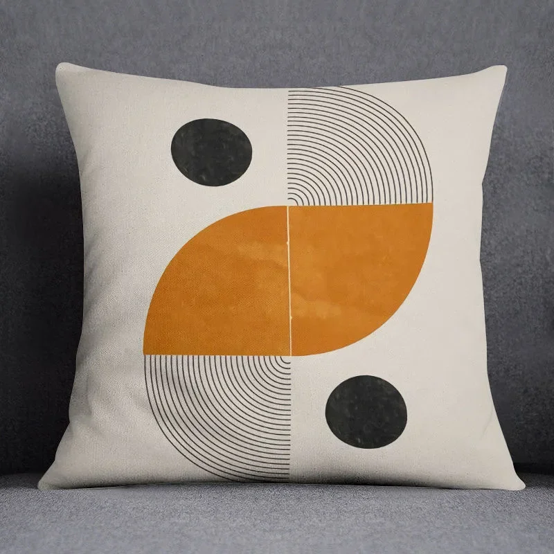 Nordic style simple geometric pillowcase sofa cushion cover living room bedroom square car pillow cover 45x45cm