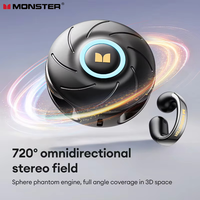 Choice Monster MQT46 TWS Bluetooth V5.4 Earphones IPX4 Waterproof Anti-sweat Headphones Sensitive Touch Control Ear-clip Earbuds