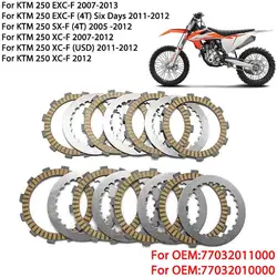 77032010000 Motorcycle Clutch Friction Disc Plate Kit For KTM 250 EXC-F (4T) Six Days SX-F XC-F 250 77032011000