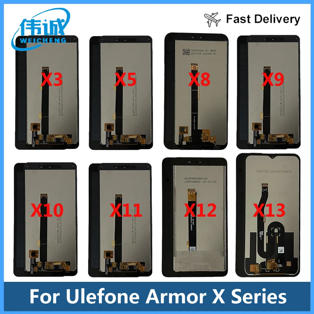 

Для Armor X13 ЖК-дисплей для Ulefone Armor X3 X5 Pro Armor X8 Armor X8i X9 X10 X11 X12 Pro ЖК-дисплей с цифровым преобразователем сенсорного экрана в сборе