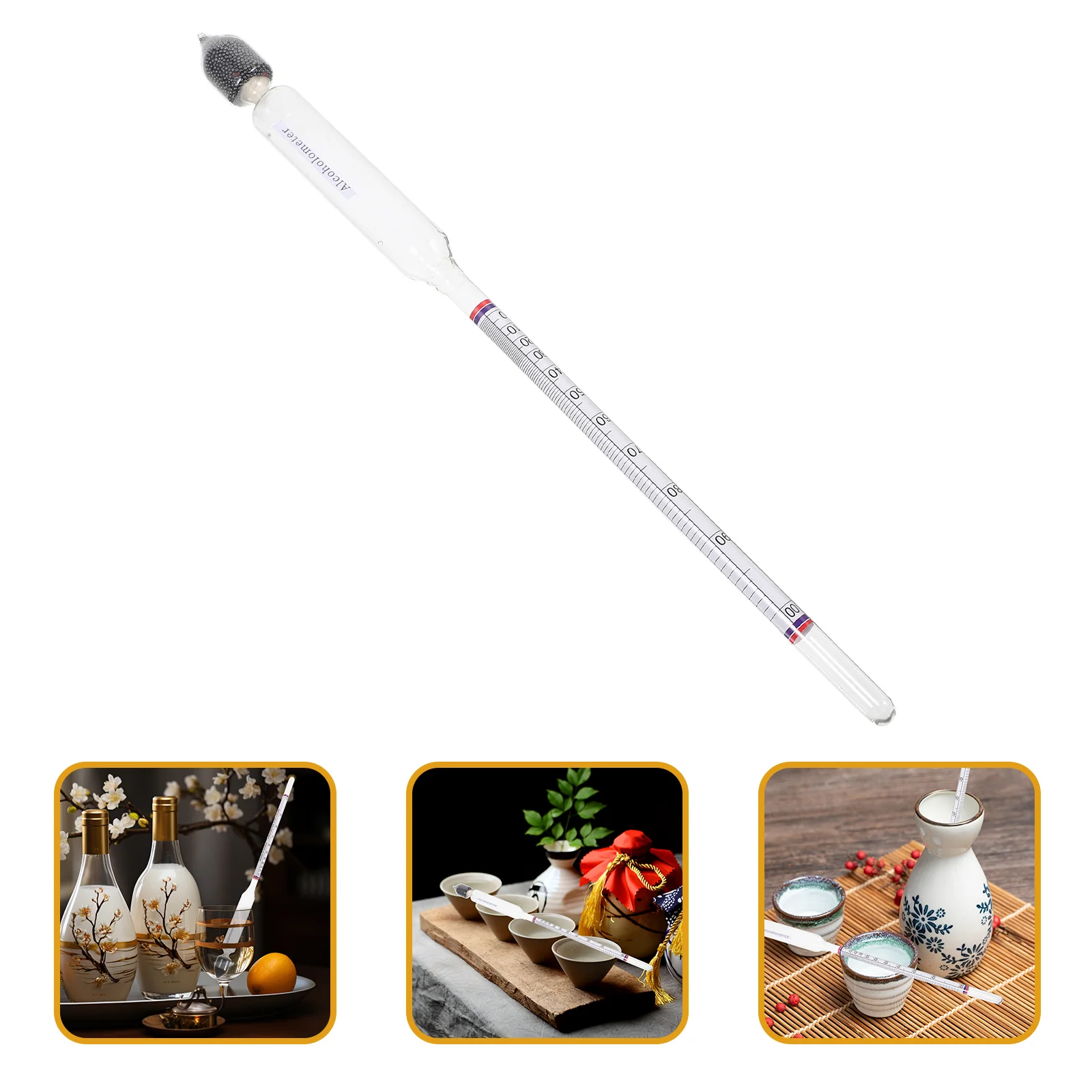 Alcohol Meter Brewing Kit Glass Vinometer Kits Percentage Tester Wine Measuring Meter Alcohol Meter Concentration Meter