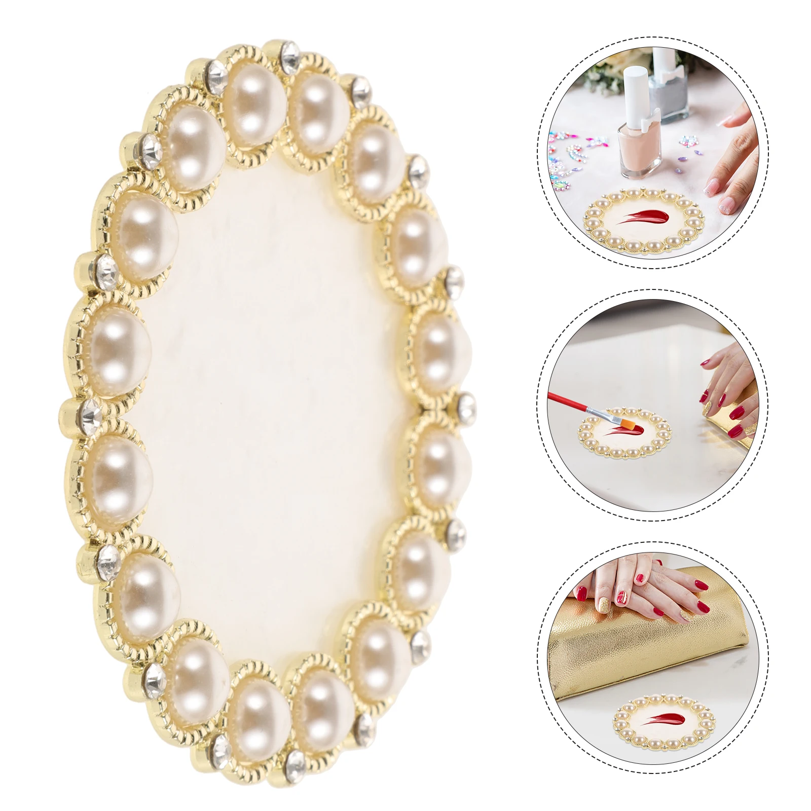 

Nail Palette Gel Polish Mixing Tool Art Board Makeup Display Mixed Color Holder