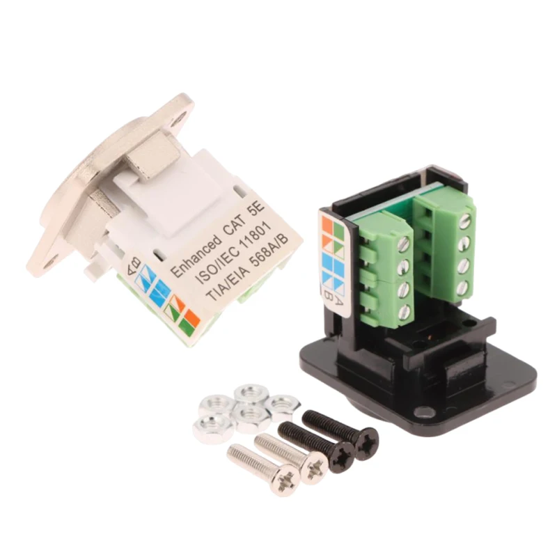 🛒CAT5E RJ45 Network Cable Scoket Installation Module Shielded Solder-free Network Cable Extender Cat 5 Panel Connector