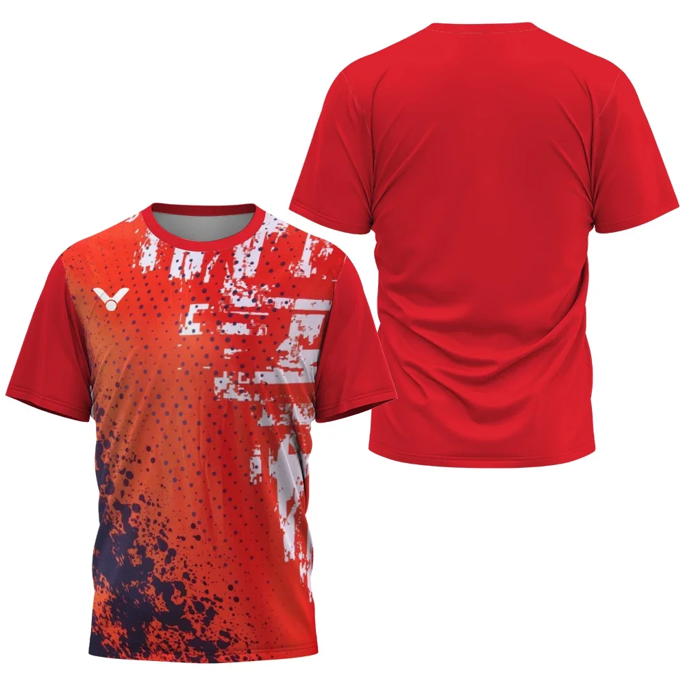 2024 Traspirante Badminton Tennis T Shirt Uomo Moda Sportwear Top Maschile Palestra Fitness Manica Corta Sport All'aria Aperta