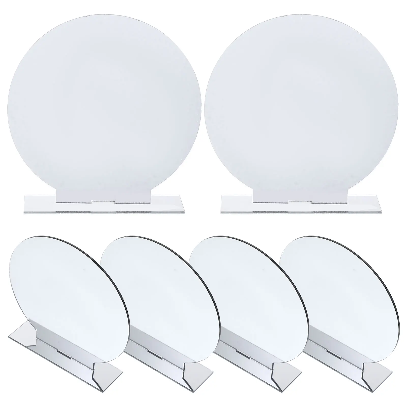 

6 Sets Table Number Signs 2mm Transparent Blank Round Place Cards Acrylic Sign With St Wedding Party Favor Reusable Safe