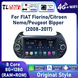 Car Radio For Fiat Fiorino Qubo For Citroen Nemo 2008 -2017 Multimedia Player GPS Navigation Android Auto Carplay Original style