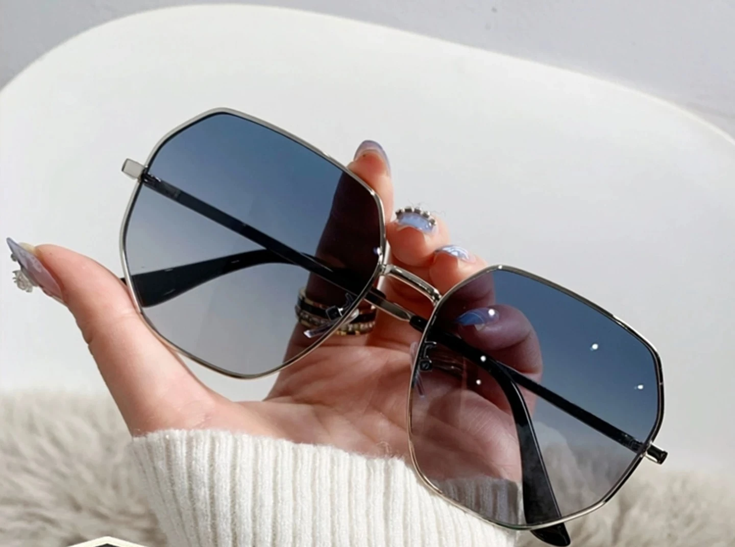 Oculos-de-sol-polarizados-azuis-transparentes-masculinos-Oculos-de-sol-de-metal-poligonal-para-dirigir-versao-coreana-Oculos-de-viagem-a-beira-mar-femininos