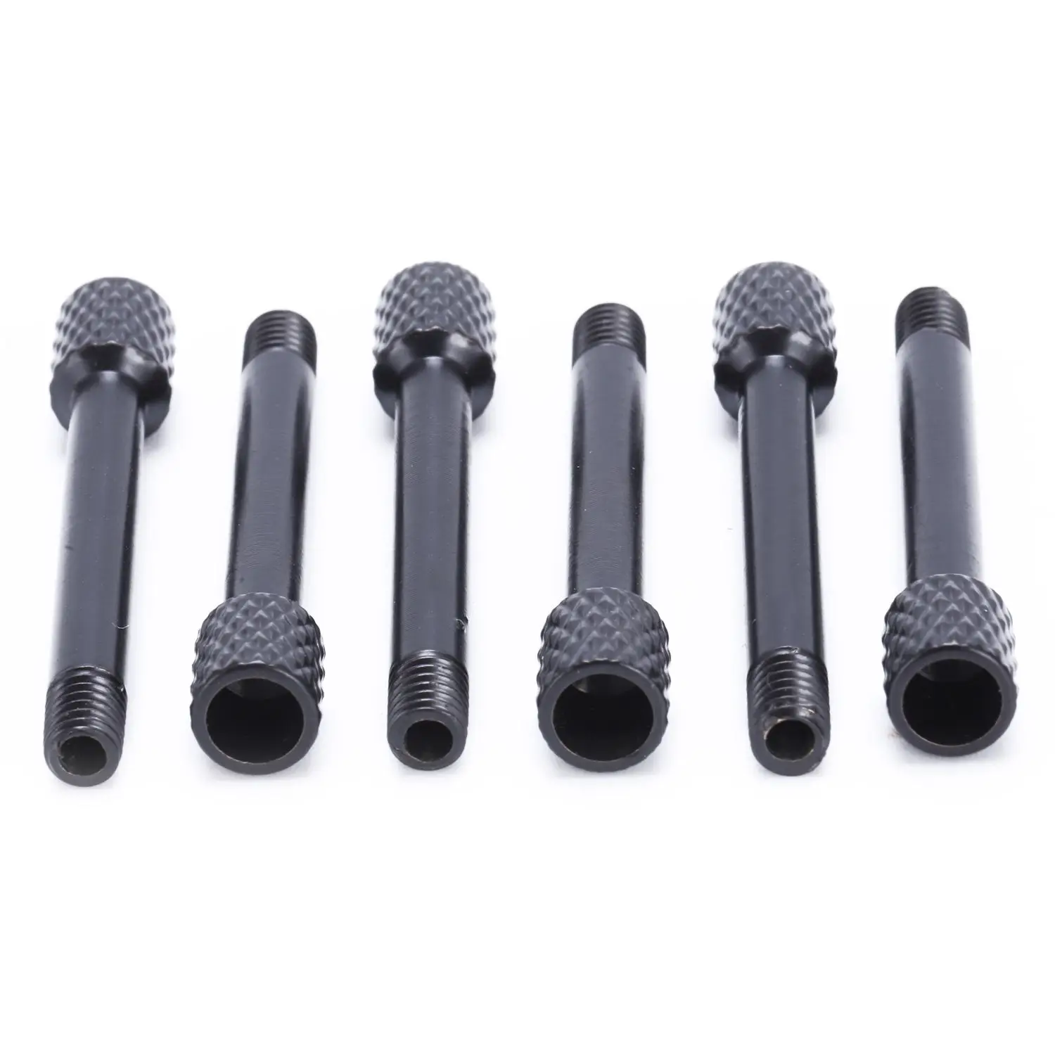 6 Pcs Br  Electric Guitar Tremolo Bridge Saddle Clamp Lock string Screw/String through Screw/Not need Insert Block Black