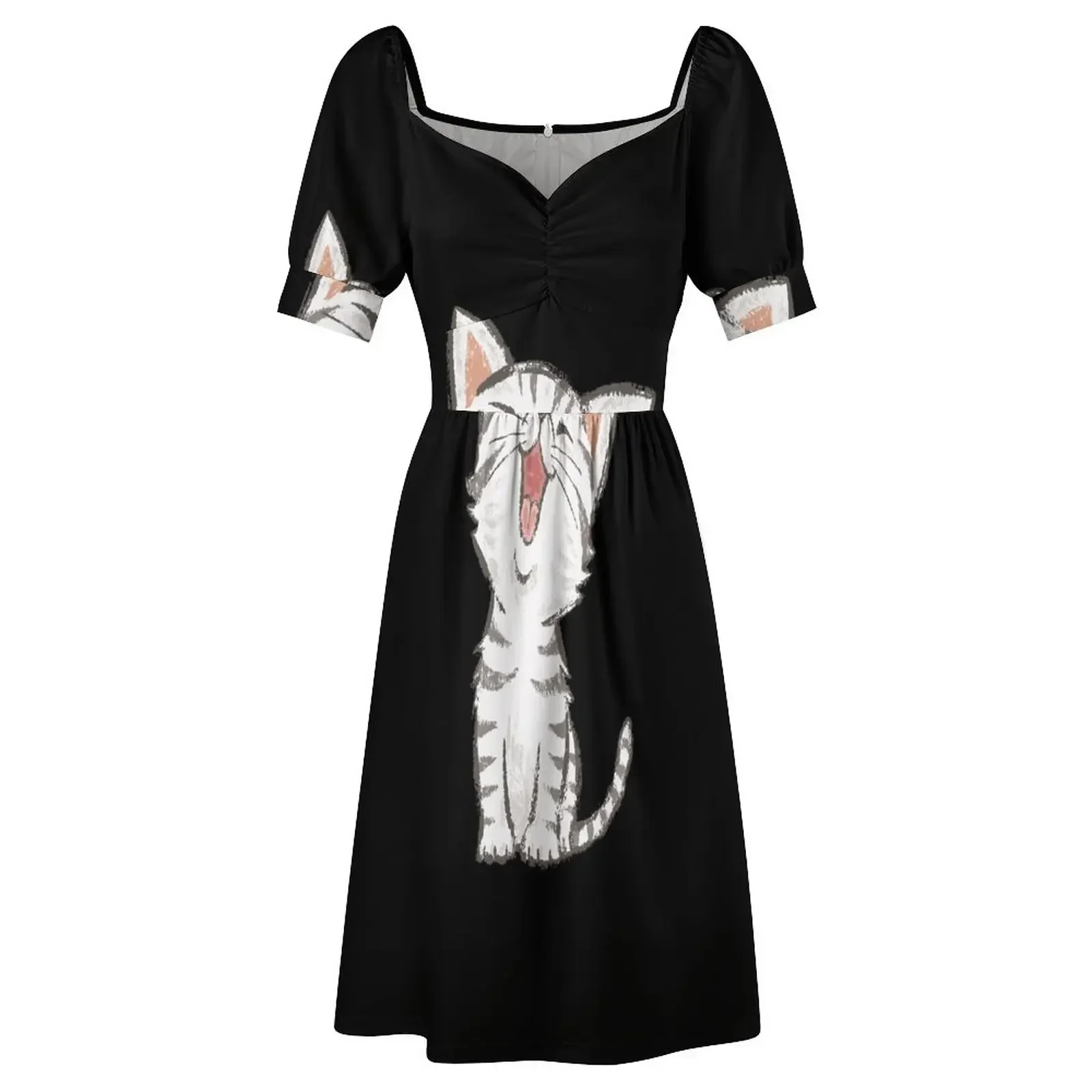 アメリカンショートヘアハッピー半袖ドレスダンスドレスレディースドレス