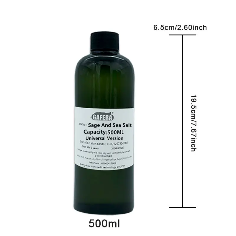 GAFERA 500ml(16.9 fl.oz) Cool And Refreshing Feeling Series Essential Oil - For Waterless Diffuser, Diffuser Replenish Aroma Oil