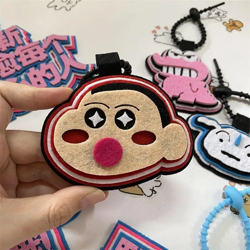 

Bandai Creative Pendant Kawaii Crayon Shin Chans Doll Keychain Anime Cartoon Cute Bag Small Car Keychain Couple Decoration Gift