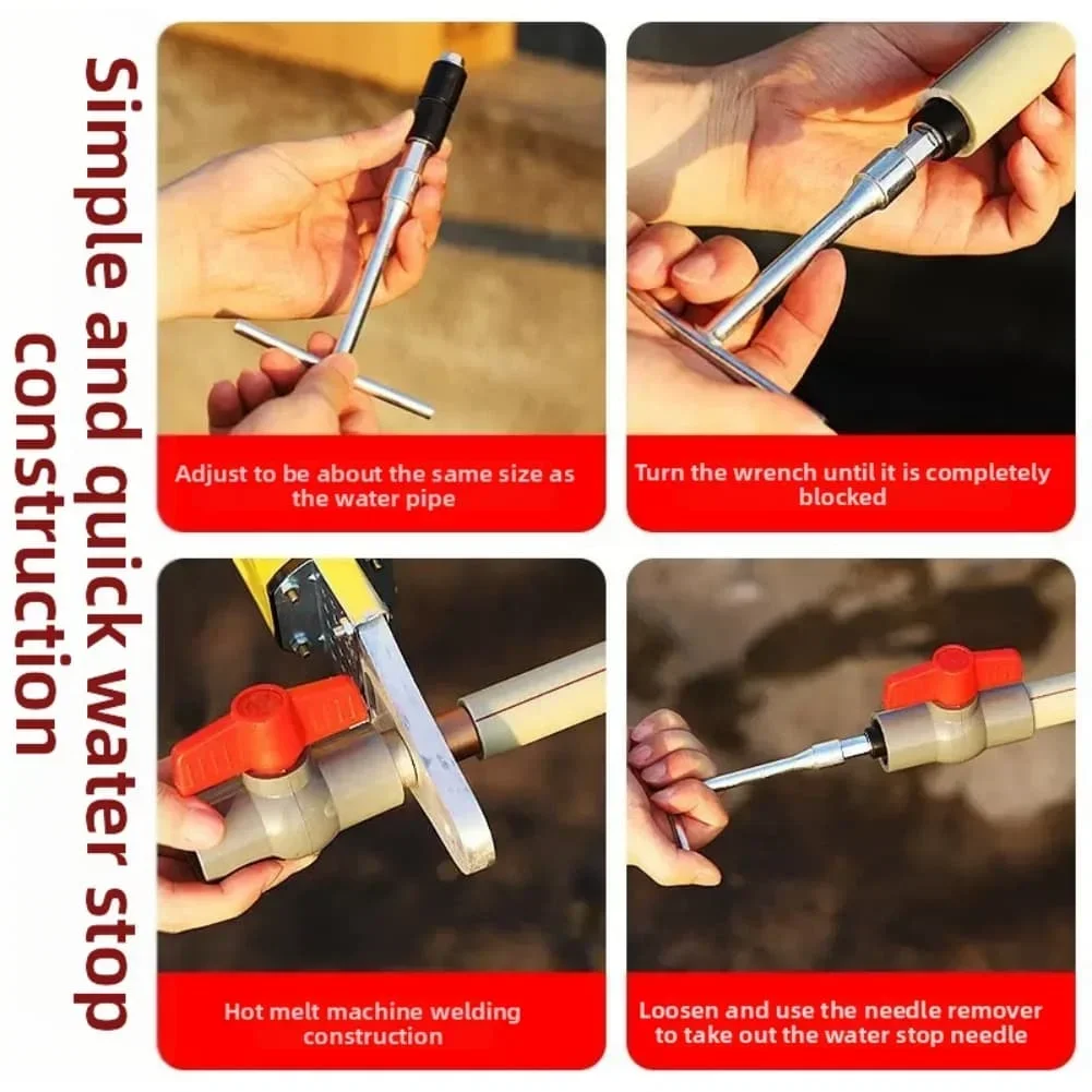 For Wall Leaks As Shown Pipe Water Stopper Efficient Water Leak Stopper Water Stopper Plumbing Repair Tool Includes Wrench