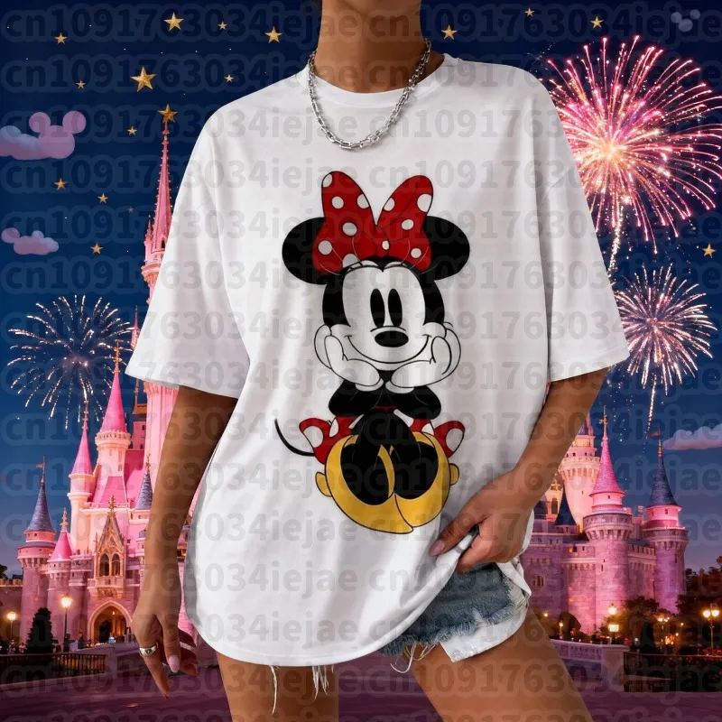 

Новая женская футболка с принтом Микки Мауса Диснея, женская одежда, топ, летняя женская футболка с круглым вырезом, модная уличная рубашка в стиле хип-хоп