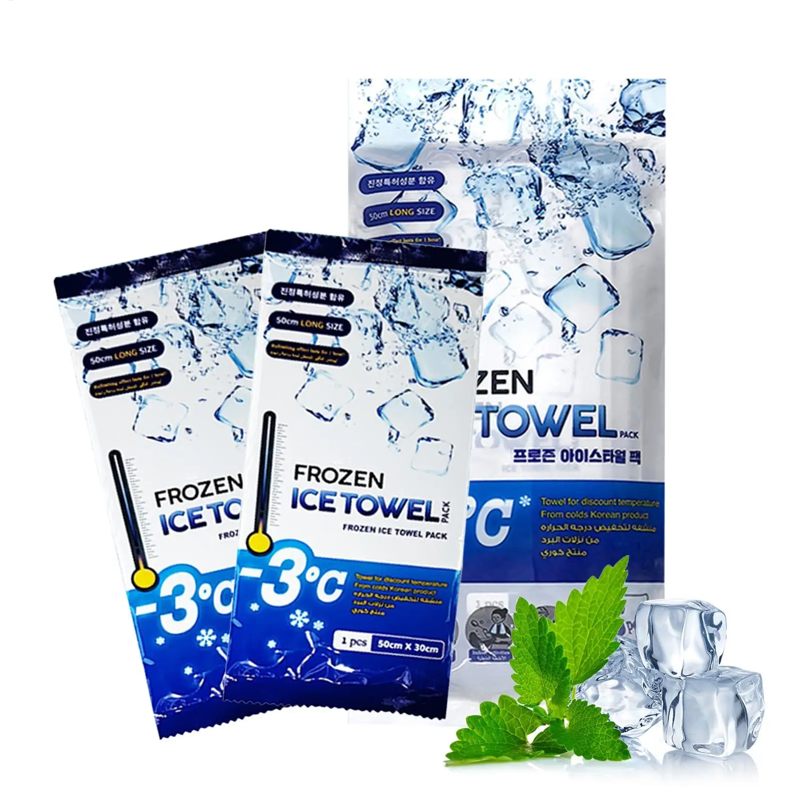 Cooling Wipes 5PCS Portable Ice Towel for Face & Body, Instant Chill Wet Wipes for Sports Gym Camping Outdoor Travel