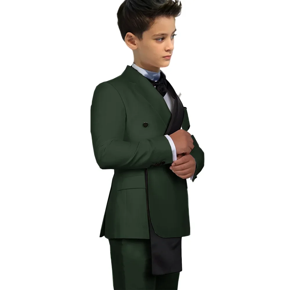 Abiti da ragazzo patchwork 2 pezzi Giacca in colori misti Smoking per bambini per festa di nozze 2-16 anni Abiti per bambini personalizzati