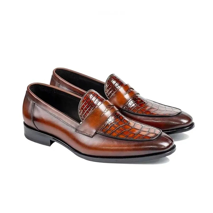 KEXIMA  men casual shoes crocodile shoes leisure handmake  shoes and lazy shoes for male