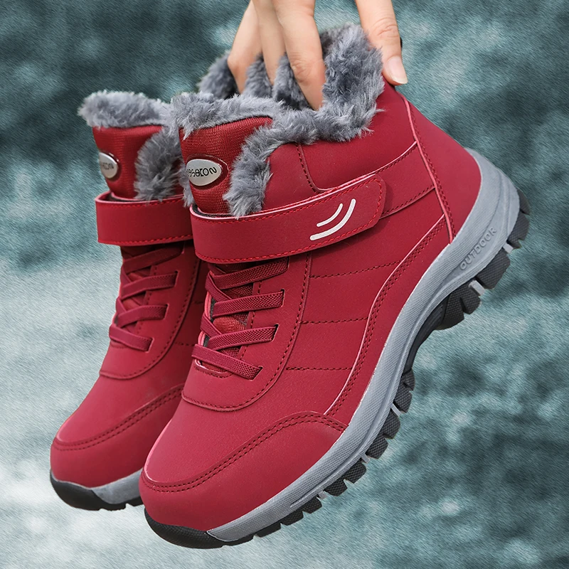 

Winter Boot Men Leather Comfortable Warm Snow Size Plus Ankle Boot Thickened Safety Non-slip Slipper Australian Platform Boot