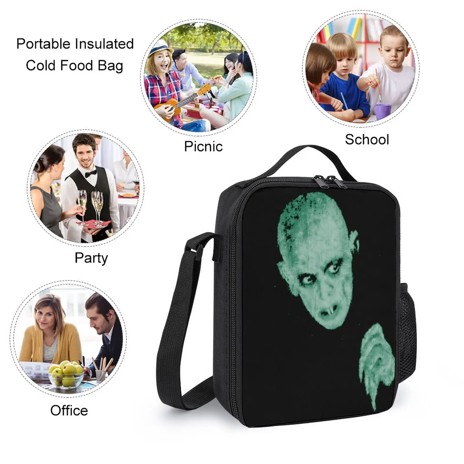 3 in 1 Set 17 Zoll Rucksack Lunch Bag Stift Tasche Nosferatuer Klassiker zum Verkauf dauerhafte hochwertige gemütliche Schulen Feder mäppchen