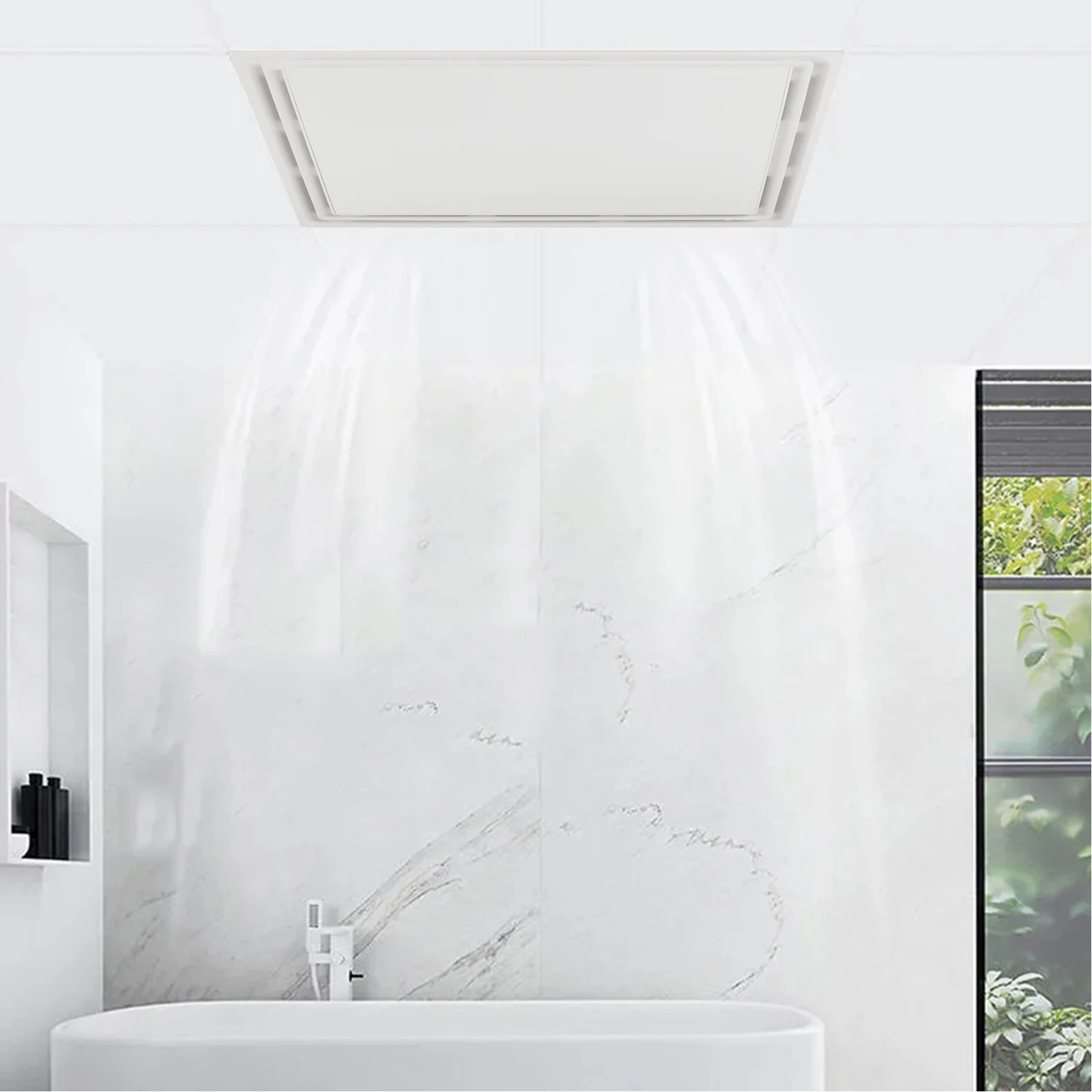 

Вентилятор 30x30 см Светодиодные фонари Вытяжной вентилятор Легкий материал Многолопастная конструкция Защита от перегрева Тихая работа Светодиодные фонари