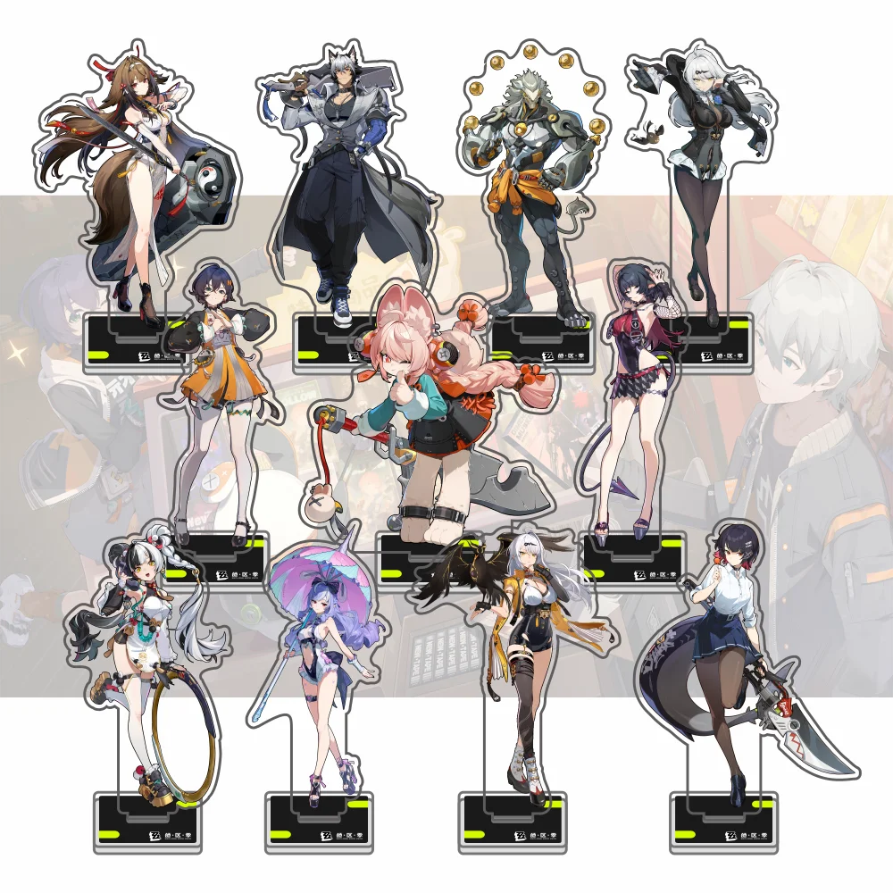 Nuovo Gioco Caldo Zenless Zone Zero Lucia Alice Yuzuha Komano Manato Ellen Seme Acrilico Modello di Supporto Piatto Scrivania Decor Collezione regali