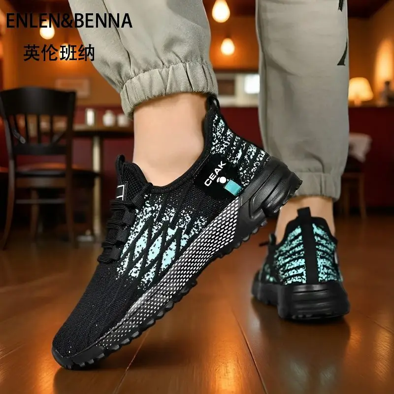 

Новая модная универсальная повседневная обувь для бега, высококачественная мужская легкая уличная мужская обувь, дышащая