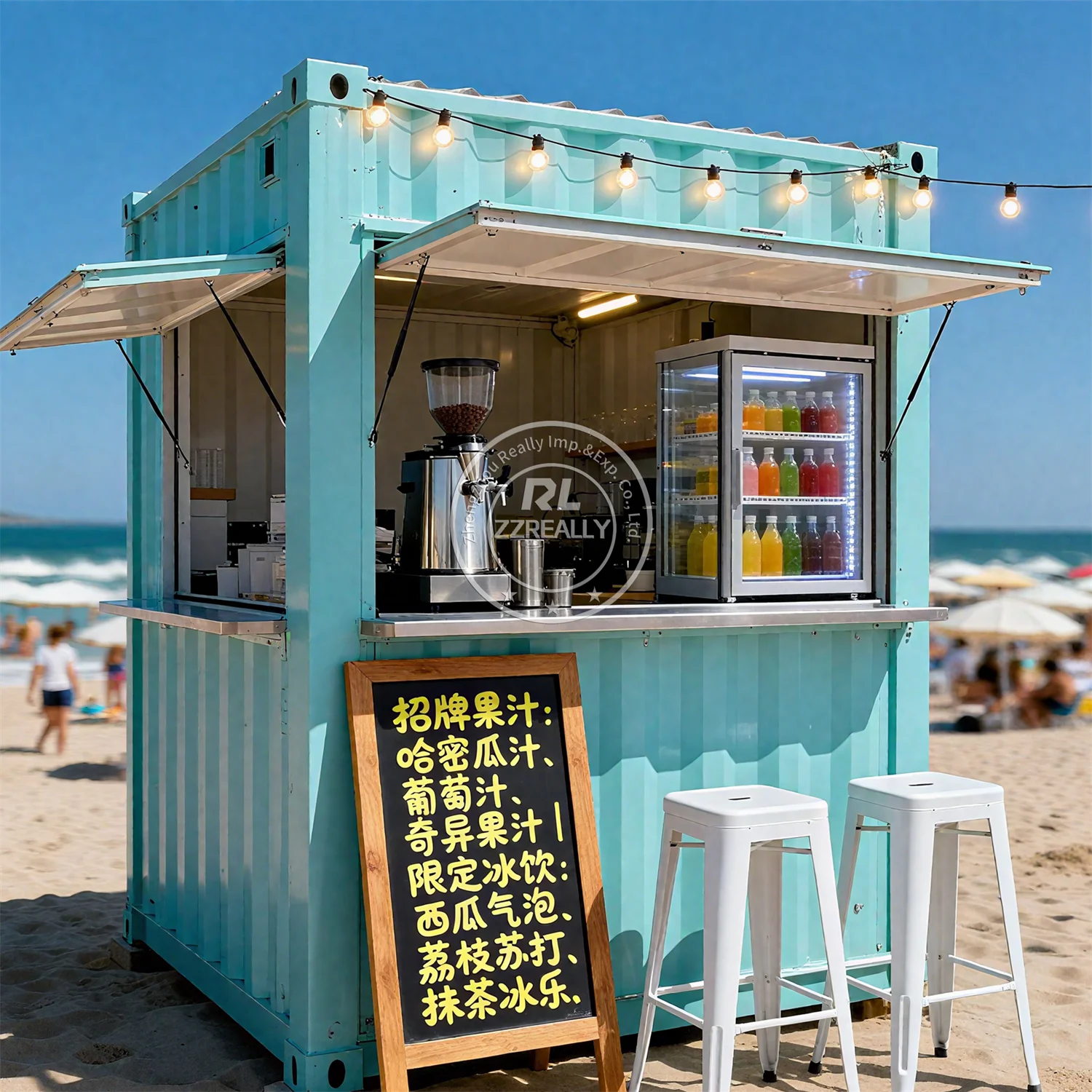 

Prefab Single 20ft 40ft Container Restaurant Coffee Kiosks Bar Container Snack Shop Kiosk for Outdoor Dining