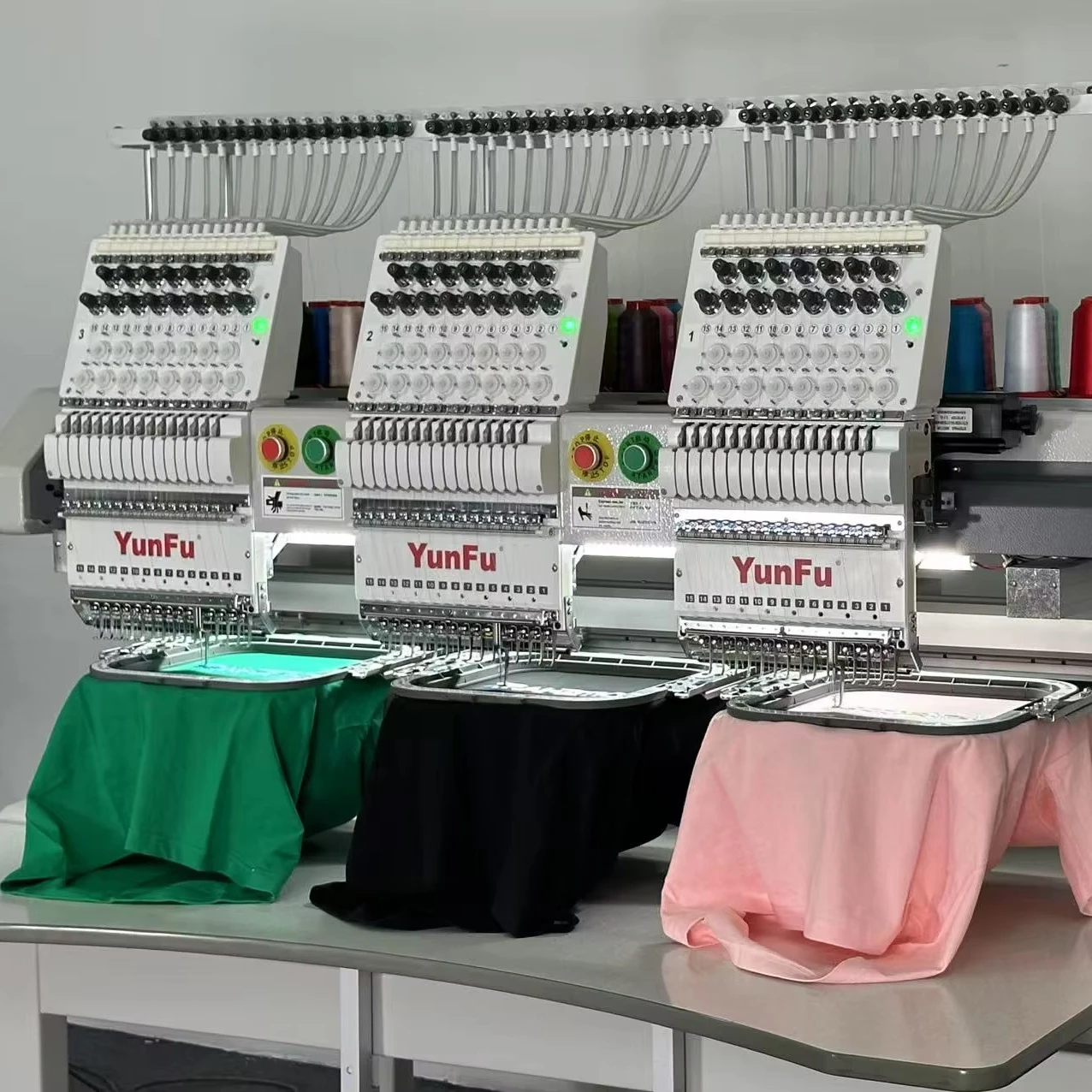 Automatic Color-Changing Flat Embroidery Thread 3-Head Computerized Embroidery Machine Core Motor Component Adjustment Features