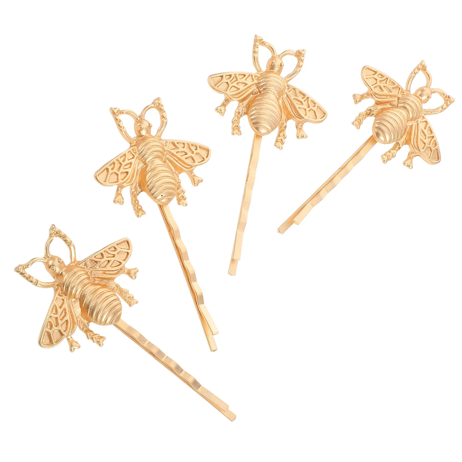 

4Pcs Bee Hair Clip Set Realistic Zinc Alloy Animal Hairpins Cute Small Barrettes for Women Unique Hair Accessories