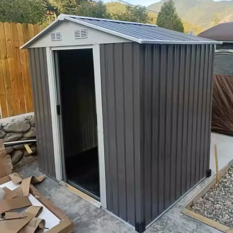 

Hot Sale Outdoor Tool Storage Backyard Garden Steel Storage Shed Tool Room