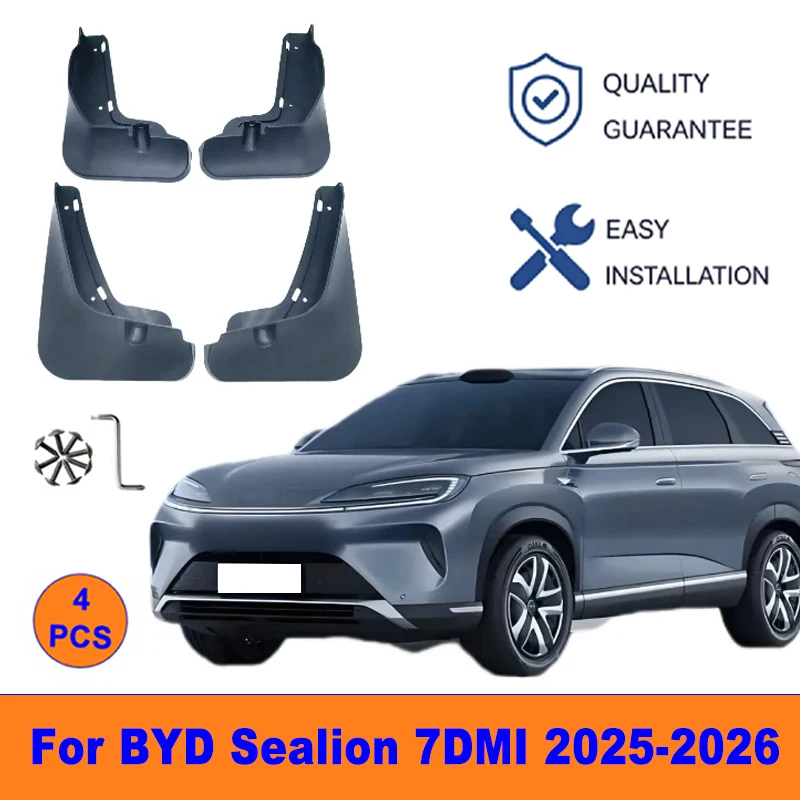 

4Pcs Mud Flaps For BYD Sealion 7DMI 2025-2026 - Splash Guards Front & Rear Wheel Fender Mudguards Car Exterior Protection Parts
