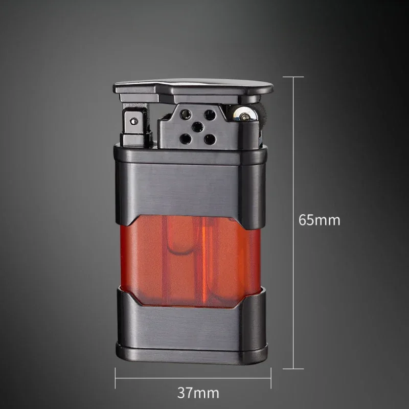 Cigarette Smoke Accessories Butane Torch Gasoline Lighter Rare Retro Grinding Wheel Flame Windproof Lighters Cool Gifts For Men