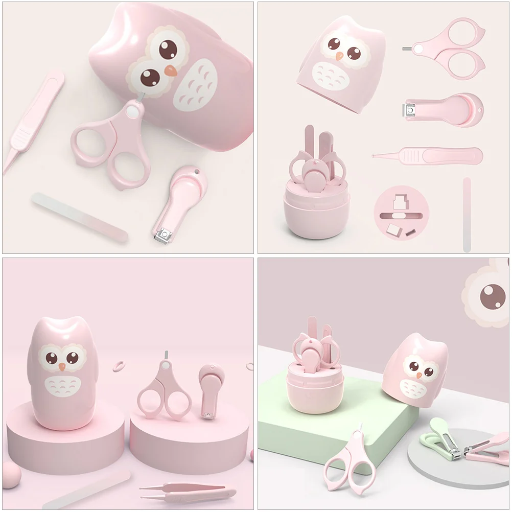 

1 set Portable Baby Nail Clippers Kit Lightweight Infant Nail Trimmer Scissors File Toddler Grooming Manicure Pedicure Set