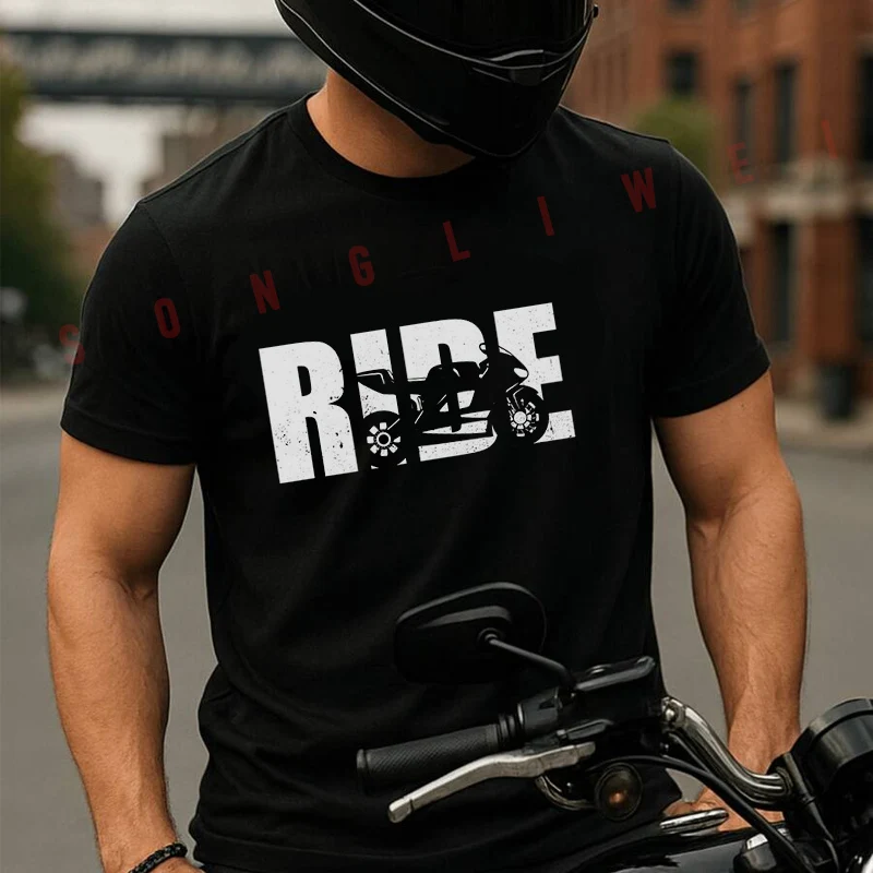 

Винтажная футболка для байкеров, мужская, в стиле хип-хоп, уличная одежда, унисекс, повседневная, модная, с коротким рукавом