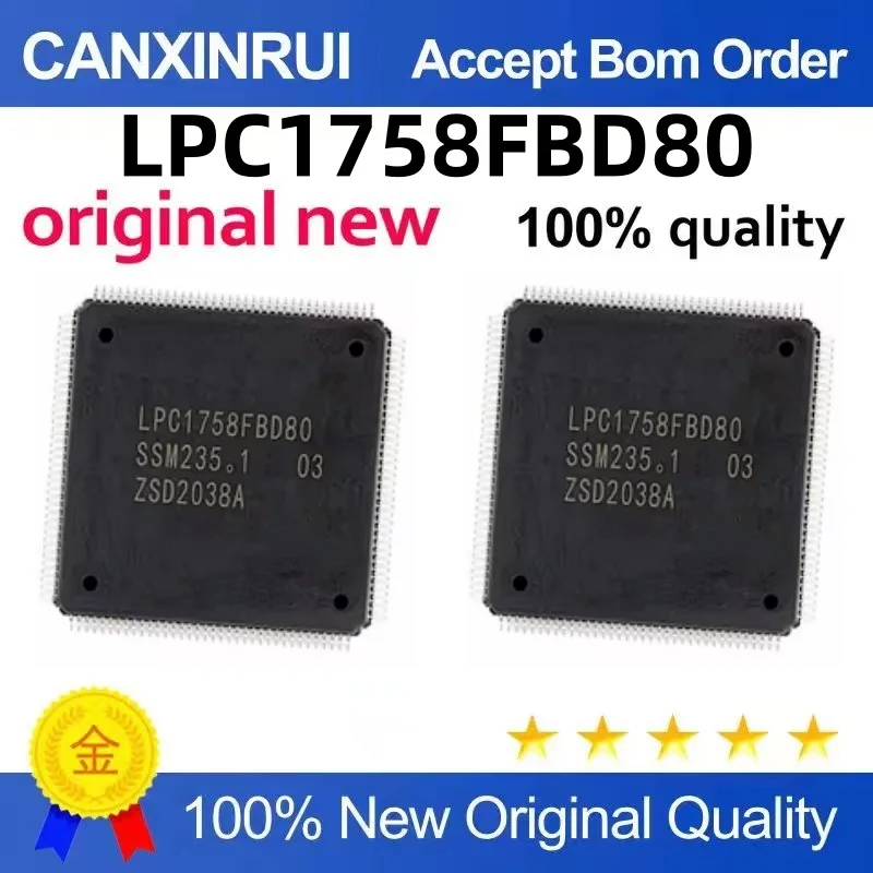

LPC1758FBD80 Original chip LQFP80 genuine MCU embedded microcontroller