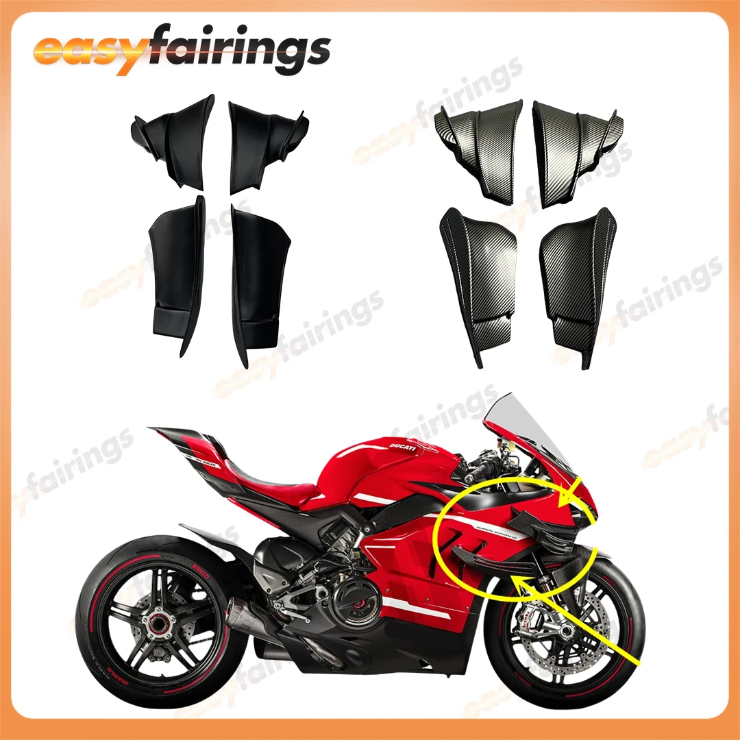 

Fit For Ducati Panigale V4 V4S V4R 2018 2019 2020 2021 Motorcycle Accessories Aerodynamic Winglet Wing Kit Spoiler Deflector Cov