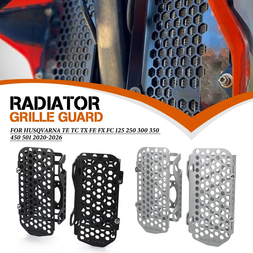 

2026 Radiator Guards Frame Grille Covers For Husqvarna TE TC TX FE FX FC 125 250 300 350 450 501 2020-2021-2022-2023-2024-2025