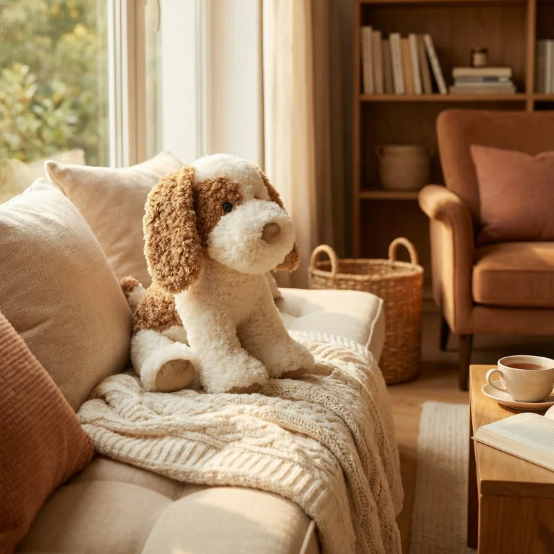 Juguete de Peluche de Perro Beagle Realista, Adorable Peluche Suave y Esponjoso, Muñeco de Cachorro para Niñas, Niños, Bebés, Regalos, Decoración del Hogar