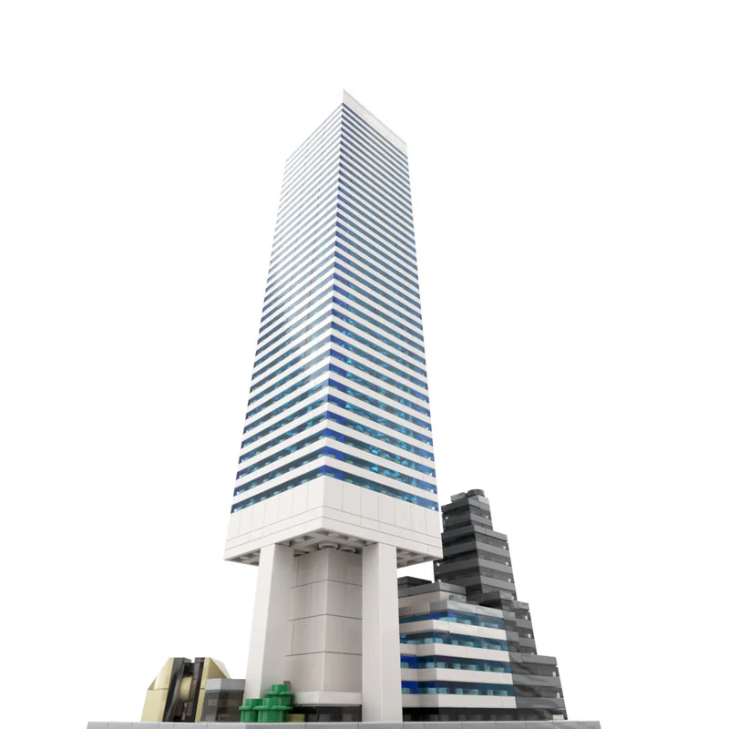 1:800 Scale MOC Building Blocks Kit - Citigroup Center model, 1110pcs, Masterpiece Construction Set, Ideal Creative Holiday Gift