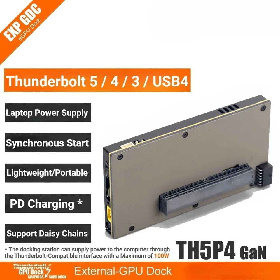 Upgraded TH5P4GaN Laptop Thunderbolt5 Thunderbolt4 USB4 External